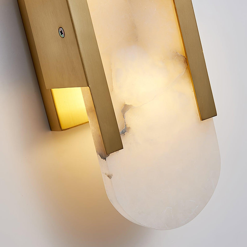 Elegant Blend - Handmade Alabaster Wall Lamp