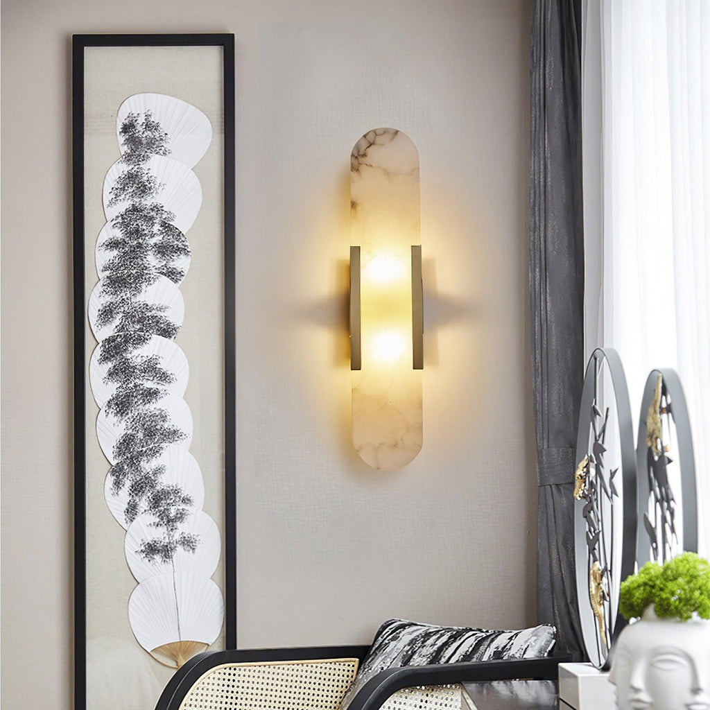 Elegant Blend - Handmade Alabaster Wall Lamp