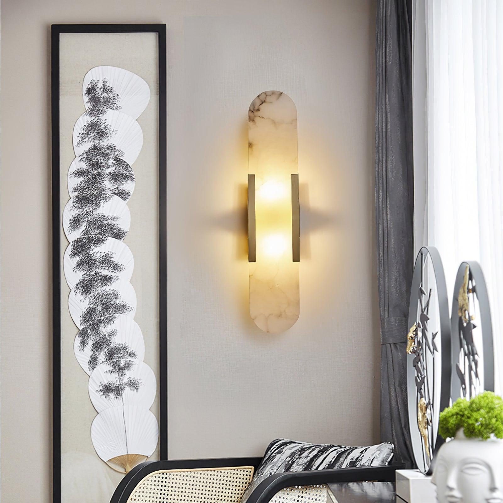 Elegant Blend - Handmade Alabaster Wall Lamp