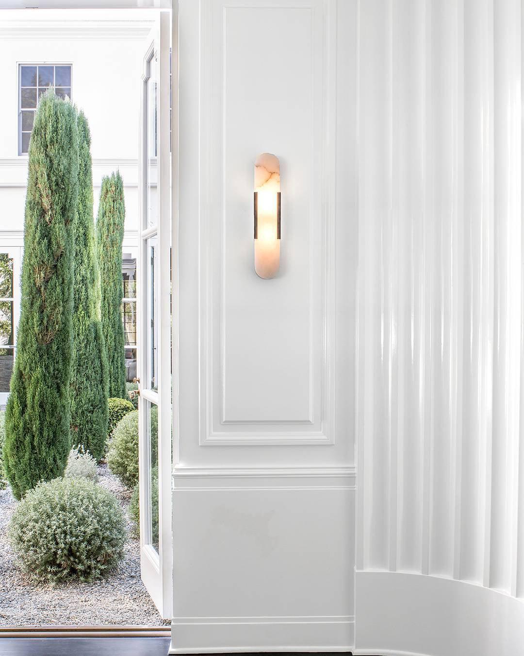 Elegant Blend - Handmade Alabaster Wall Lamp