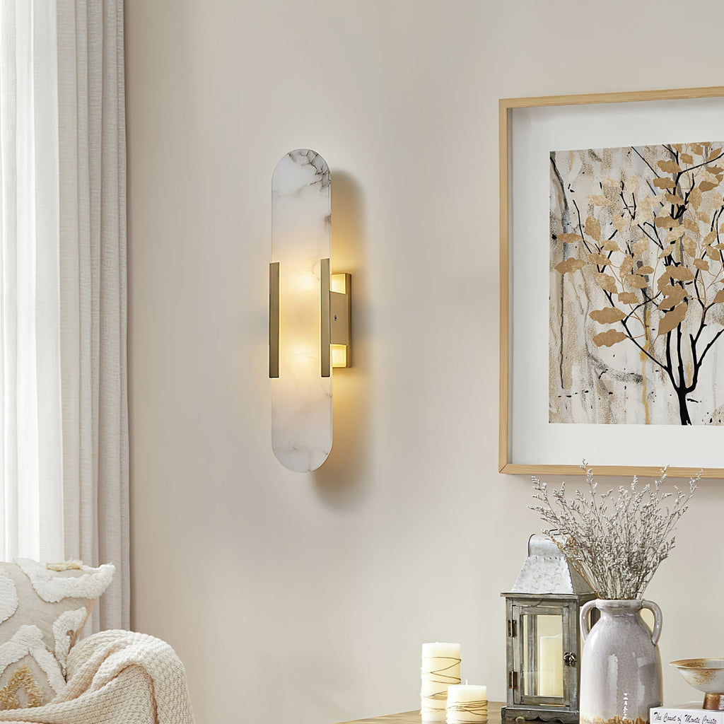 Elegant Blend - Handmade Alabaster Wall Lamp
