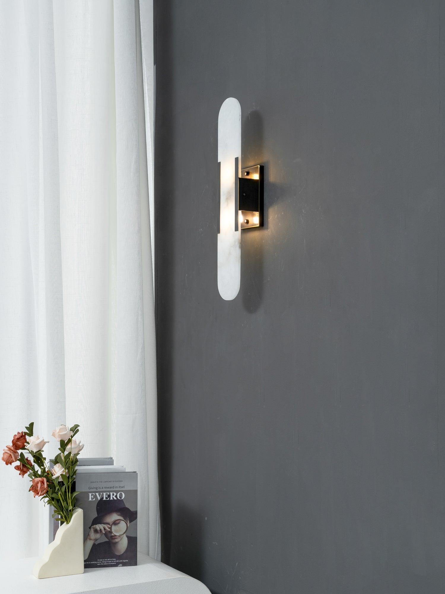 Elegant Blend - Handmade Alabaster Wall Lamp