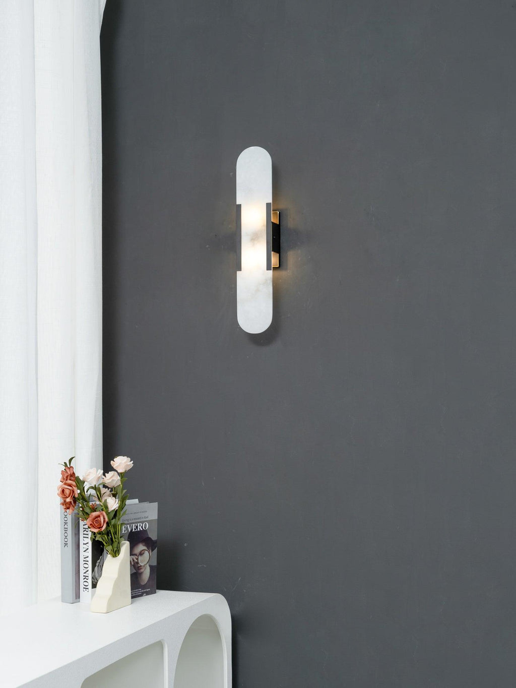 Elegant Blend - Handmade Alabaster Wall Lamp