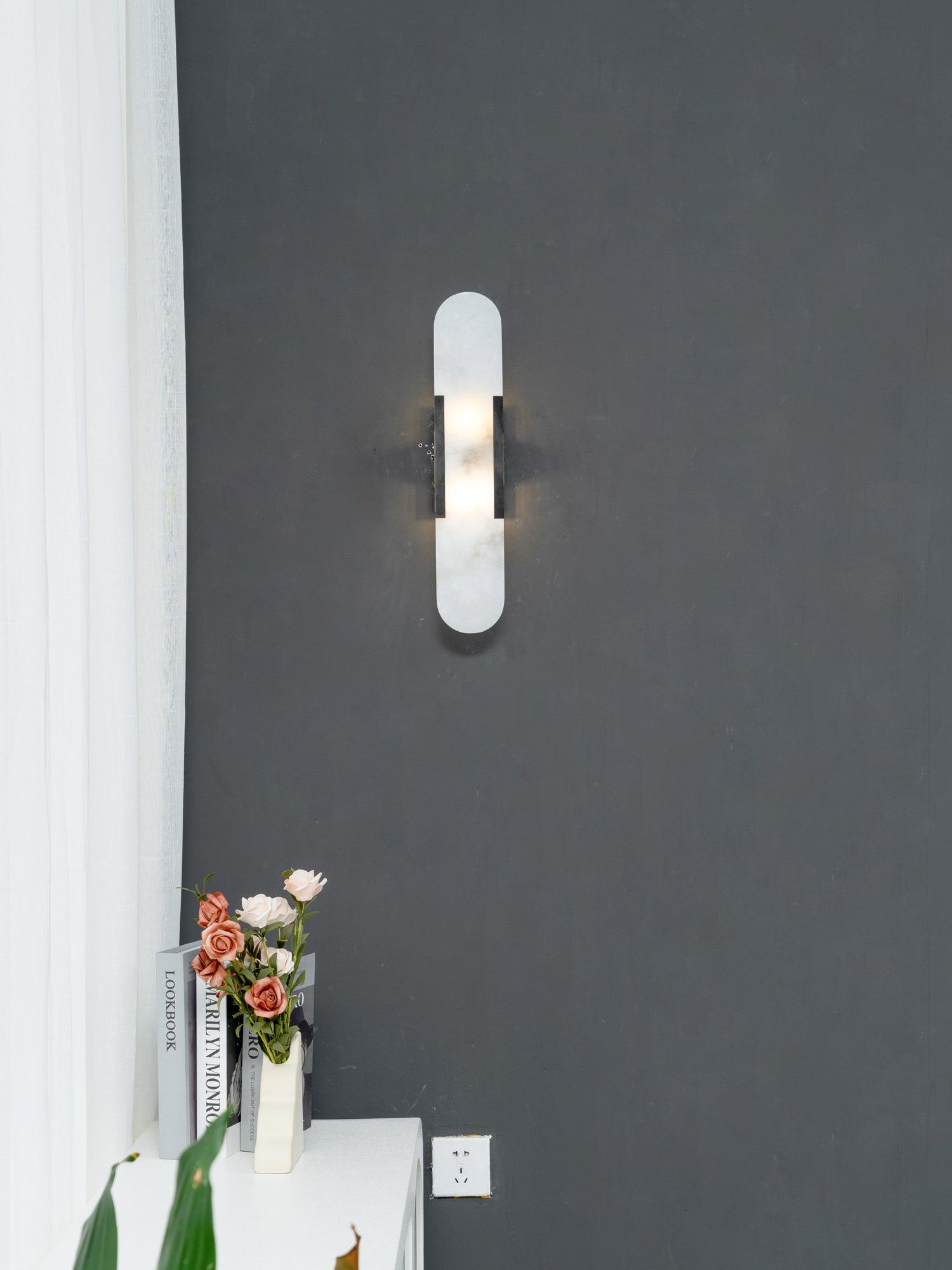 Elegant Blend - Handmade Alabaster Wall Lamp