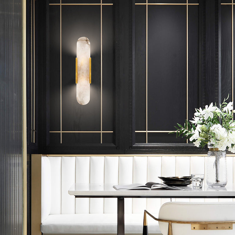 Elegant Blend - Handmade Alabaster Wall Lamp