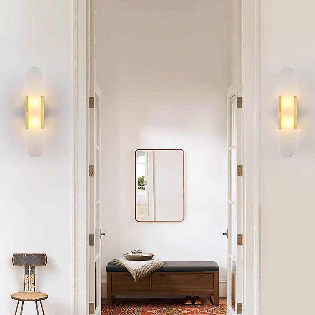 Elegant Blend - Handmade Alabaster Wall Lamp
