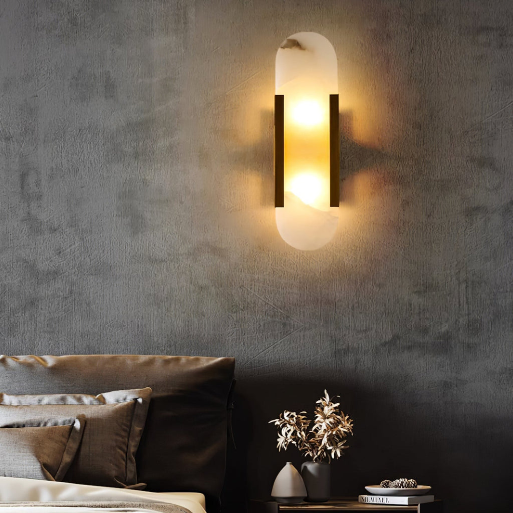 Elegant Blend - Handmade Alabaster Wall Lamp