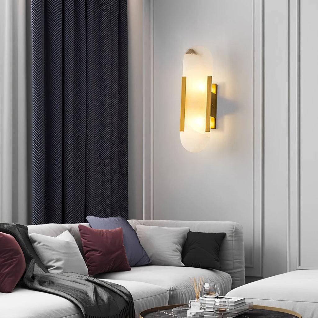 Elegant Blend - Handmade Alabaster Wall Lamp