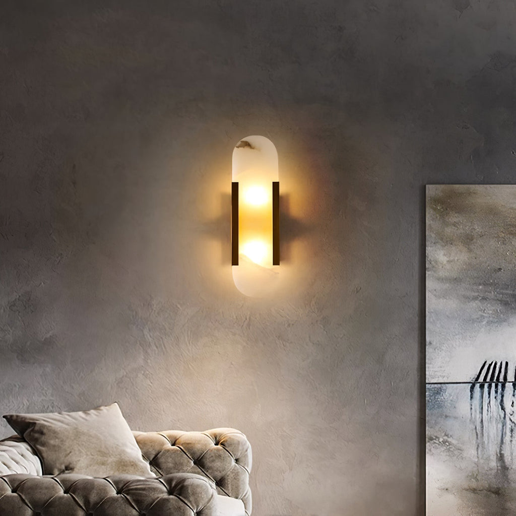 Elegant Blend - Handmade Alabaster Wall Lamp