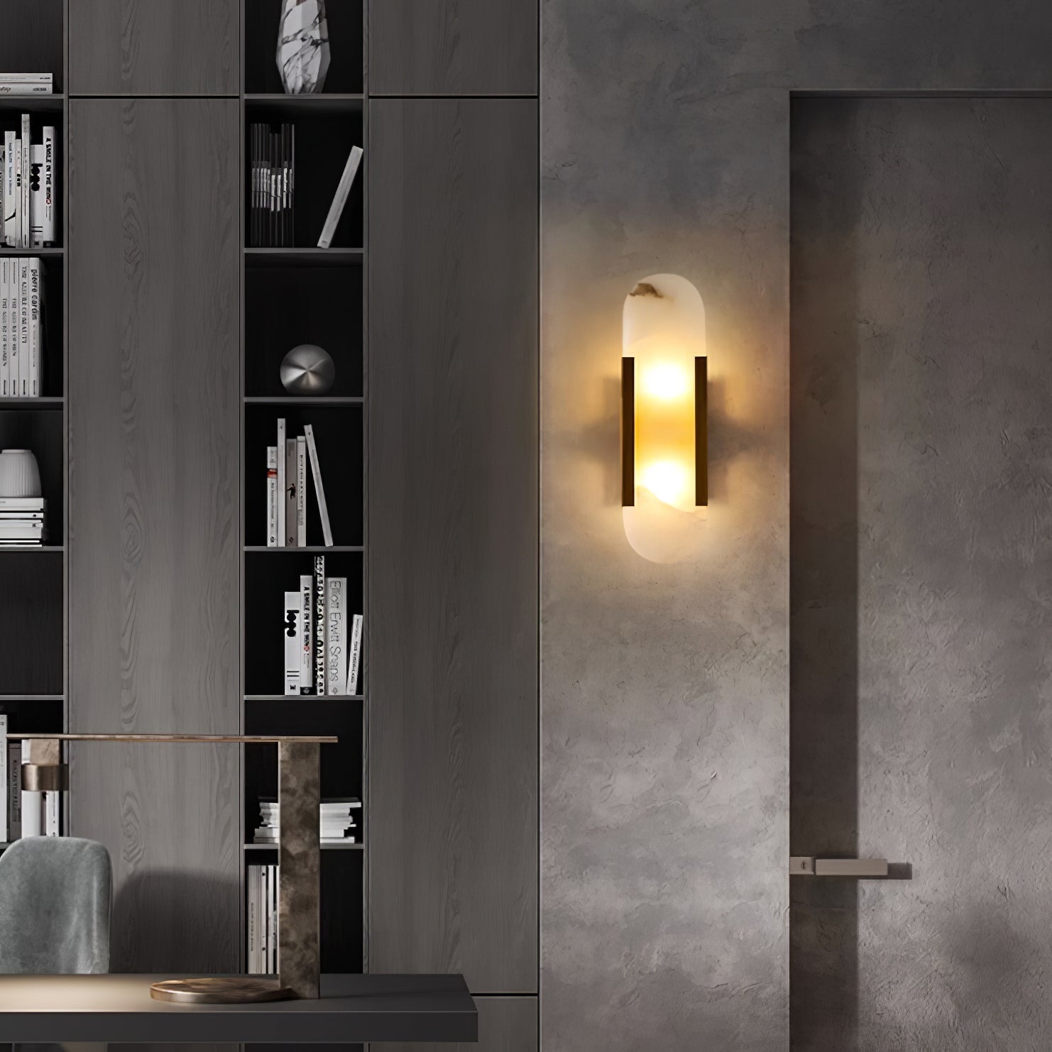 Elegant Blend - Handmade Alabaster Wall Lamp