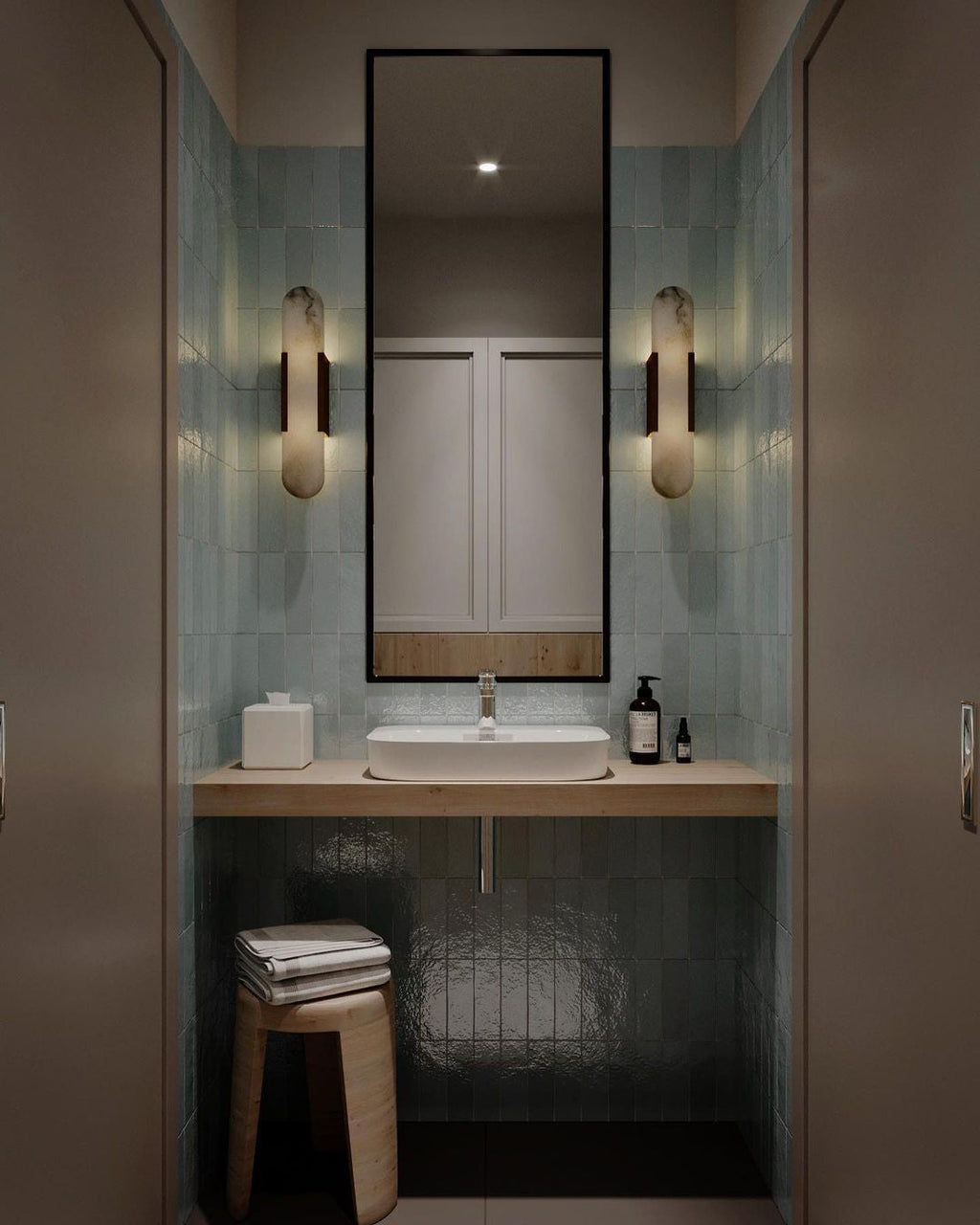 Elegant Blend - Handmade Alabaster Wall Lamp