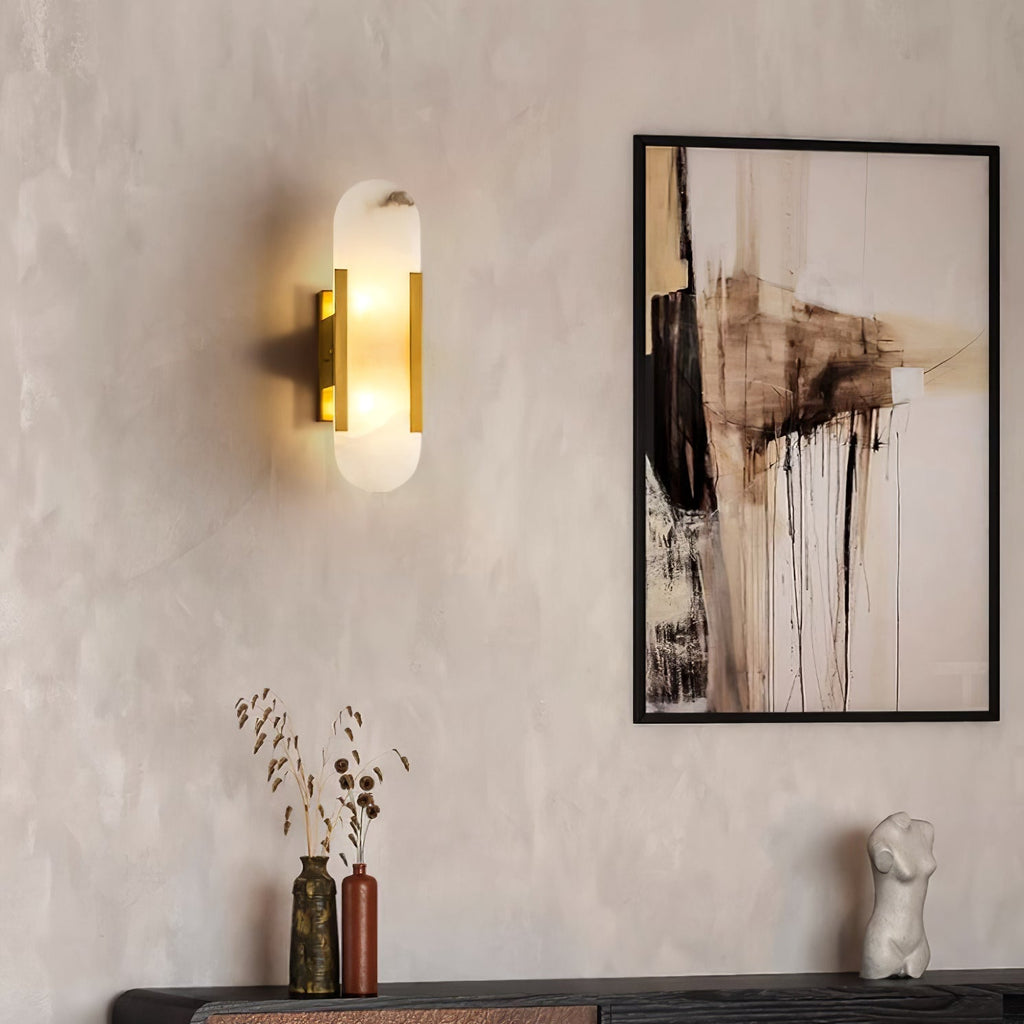 Elegant Blend - Handmade Alabaster Wall Lamp