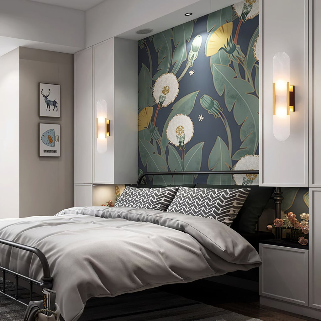 Elegant Blend - Handmade Alabaster Wall Lamp
