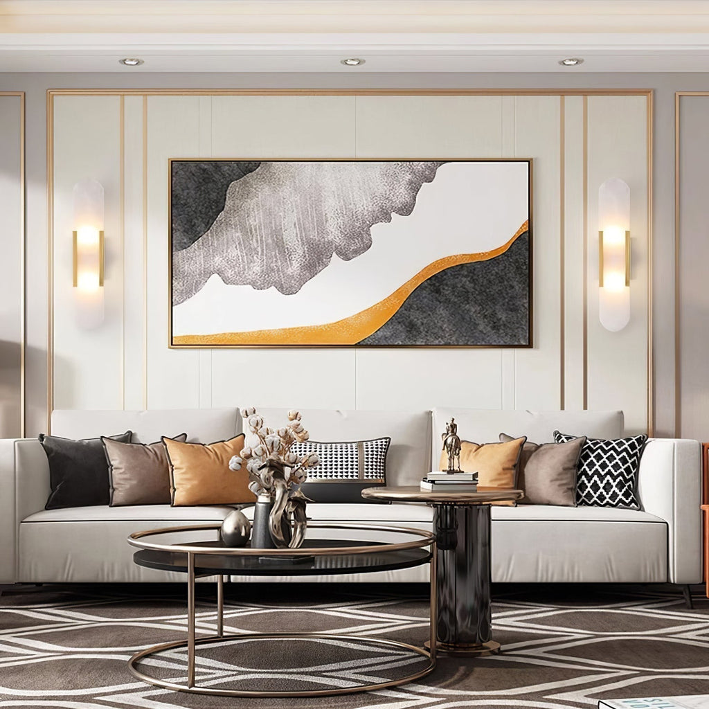 Elegant Blend - Handmade Alabaster Wall Lamp