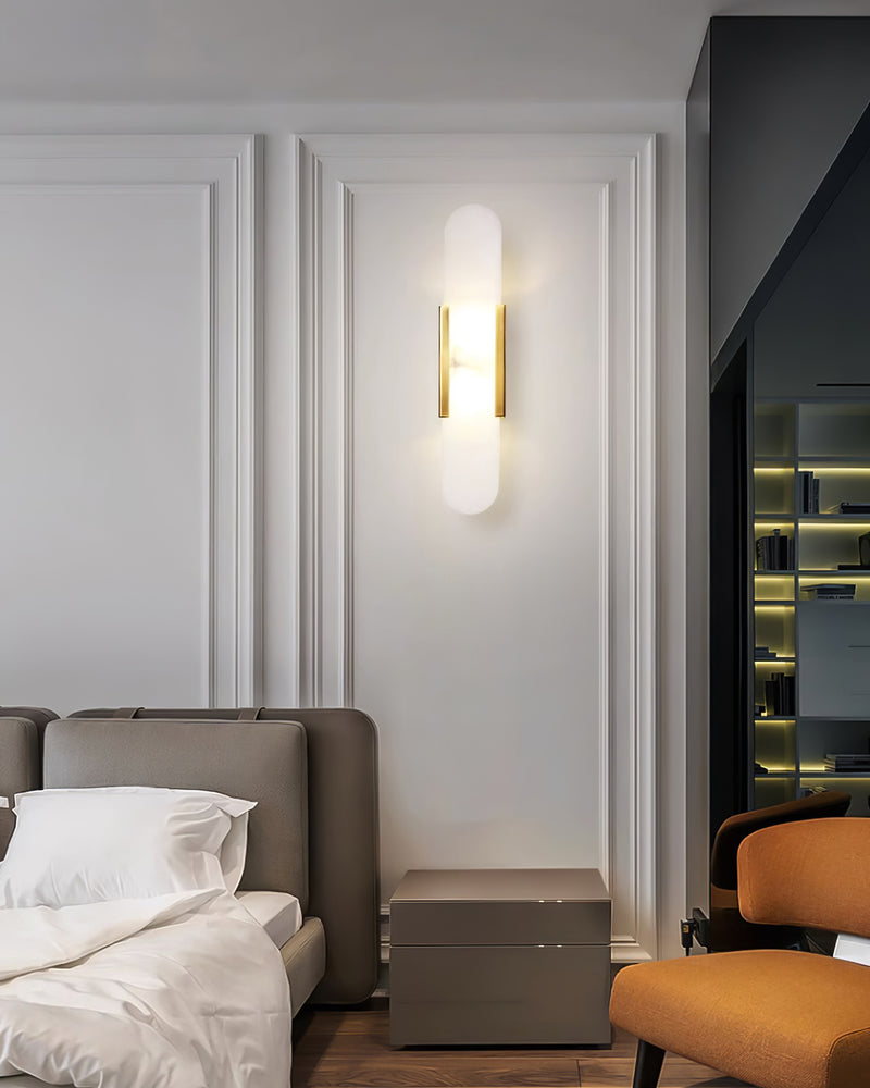 Elegant Blend - Handmade Alabaster Wall Lamp