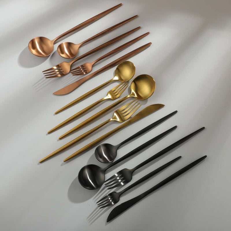Modern Luxury Stainless Steel Cutlery Set in Stylish Colors