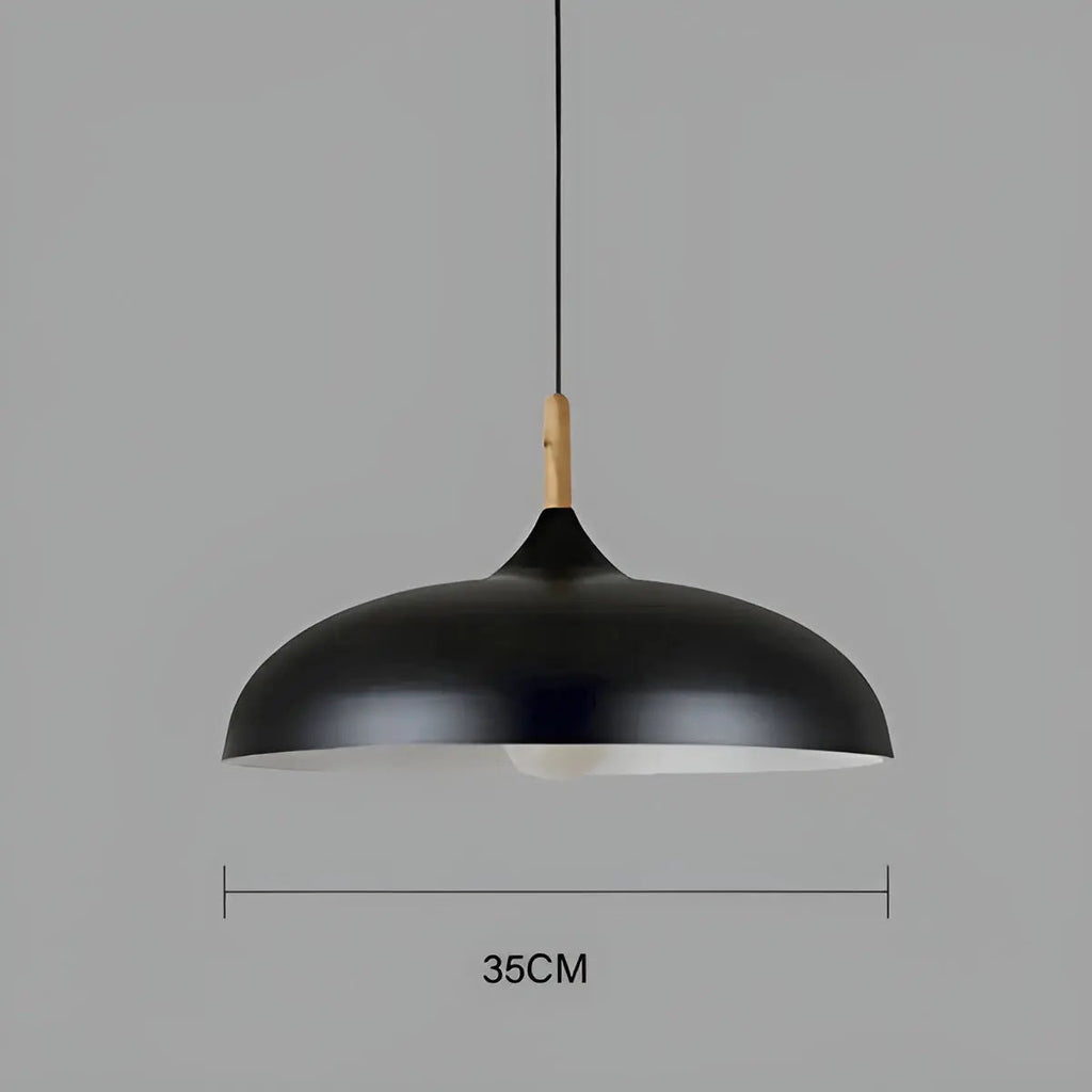Scandinavian Elegance: Luxury Oak Ceiling Light with LED Lighting