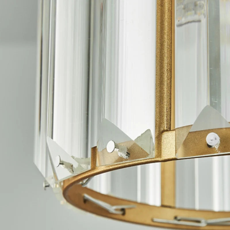 LuxeGlow SparkleLamp - Elegant K9 Crystal Pendant Lamp