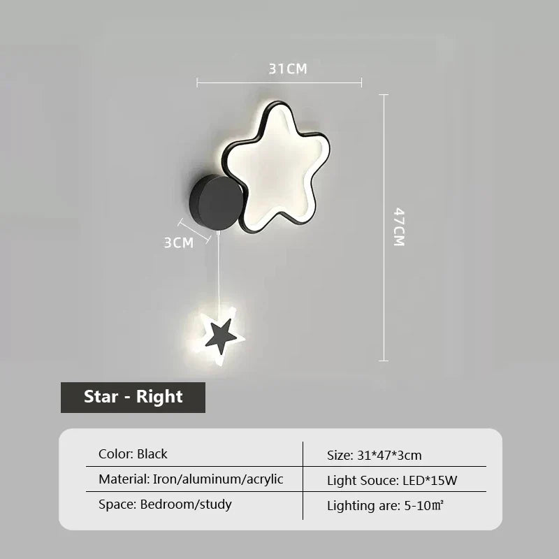 LumiDroom - Magical Wall Lamp with Stars and Moon