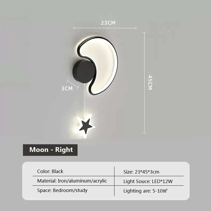 LumiDroom - Magical Wall Lamp with Stars and Moon