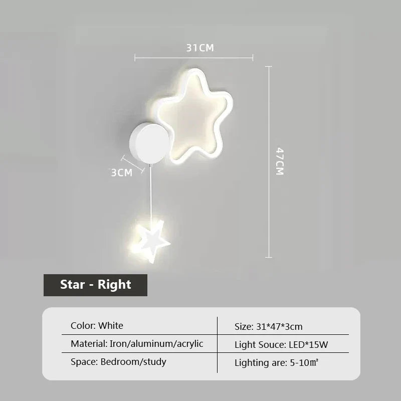 LumiDroom - Magical Wall Lamp with Stars and Moon