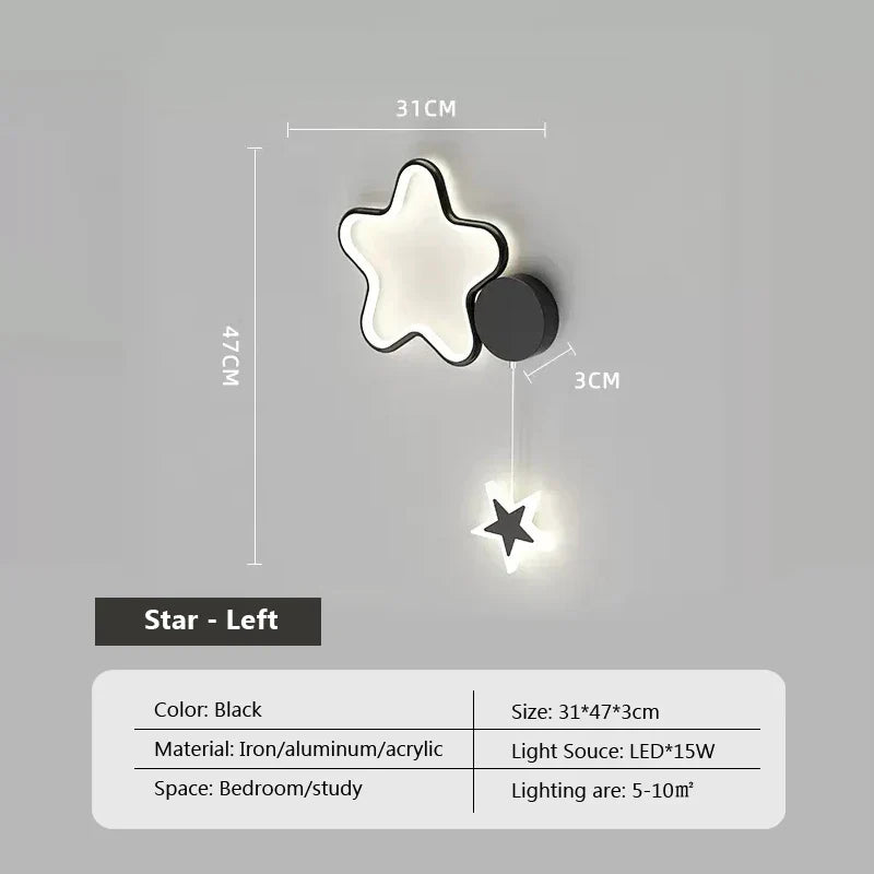 LumiDroom - Magical Wall Lamp with Stars and Moon