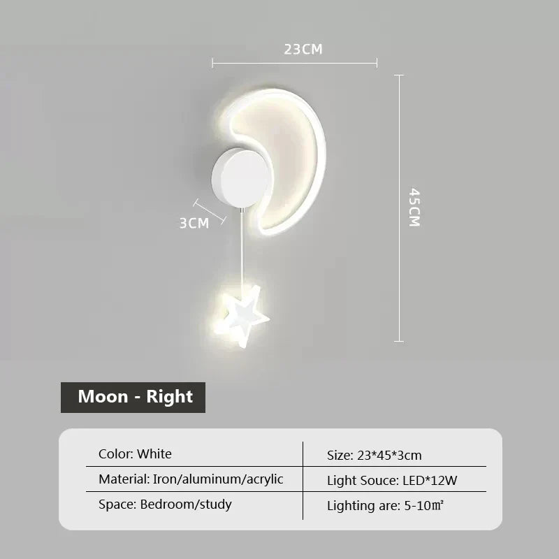 LumiDroom - Magical Wall Lamp with Stars and Moon