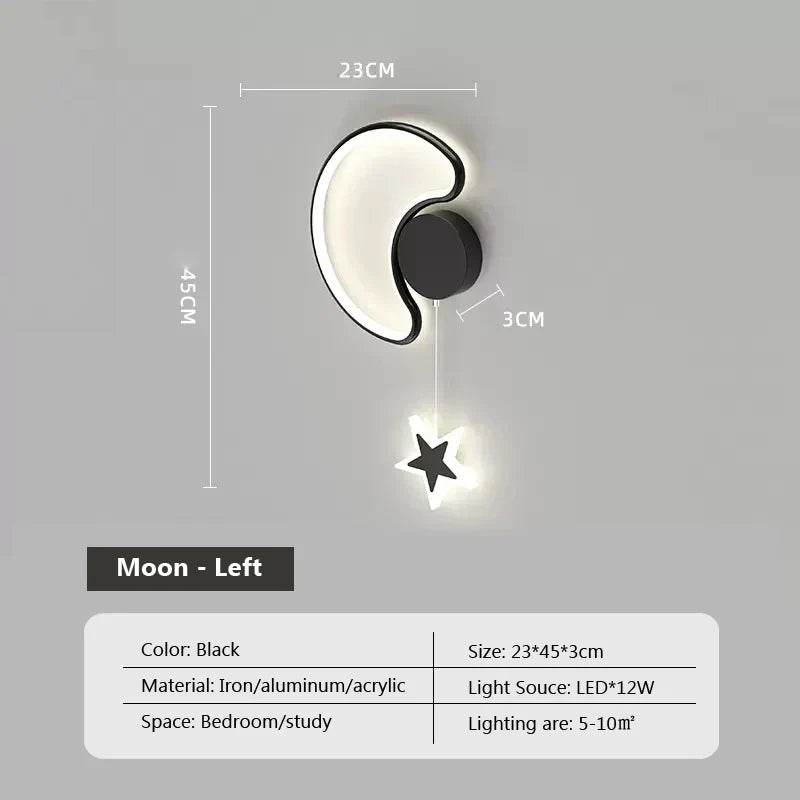 LumiDroom - Magical Wall Lamp with Stars and Moon