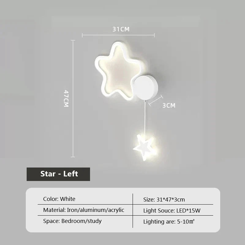 LumiDroom - Magical Wall Lamp with Stars and Moon