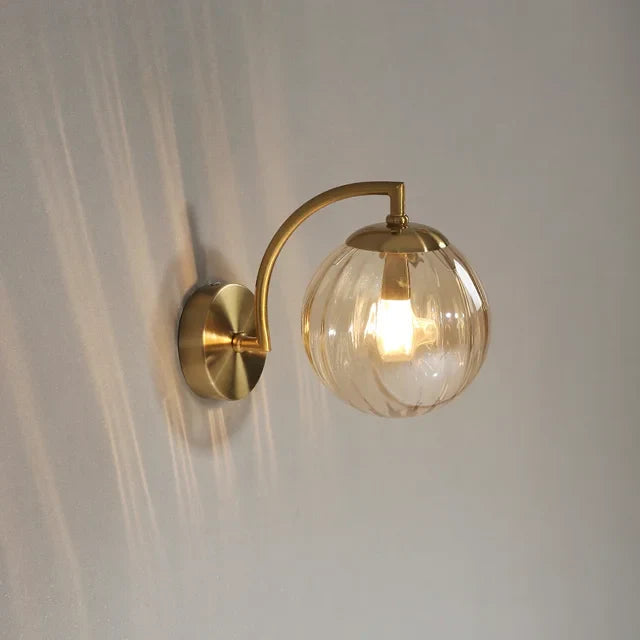 Nordic Glass Wall Lamp - Elegant Scandinavian Glass Wall Lamp with Warm LED Light
