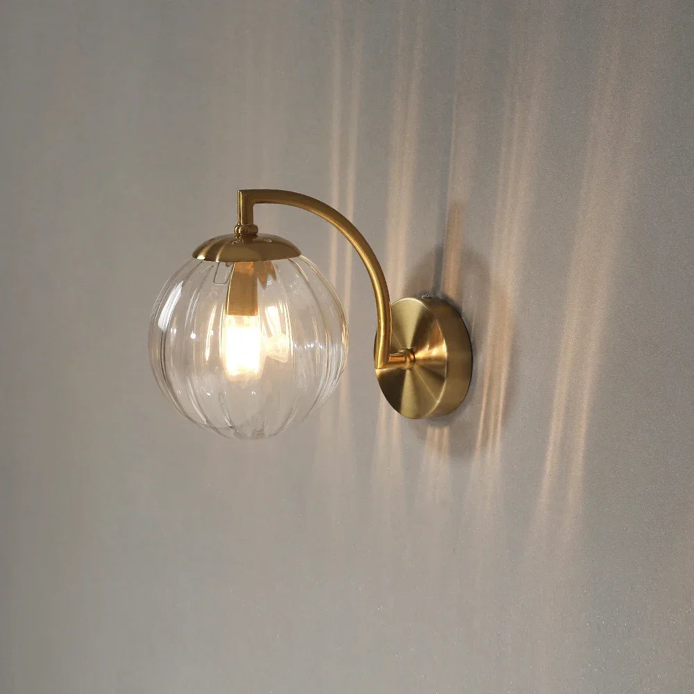 Nordic Glass Wall Lamp - Elegant Scandinavian Glass Wall Lamp with Warm LED Light