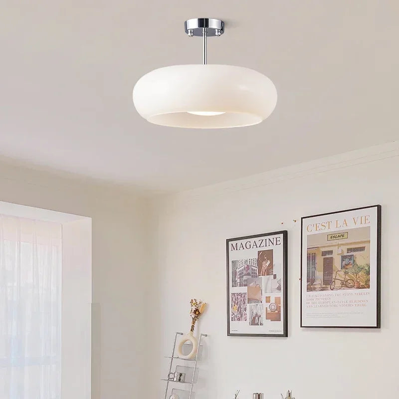 LuminaCraft - Elegant Glass LED Pendant Light for Atmospheric Illumination