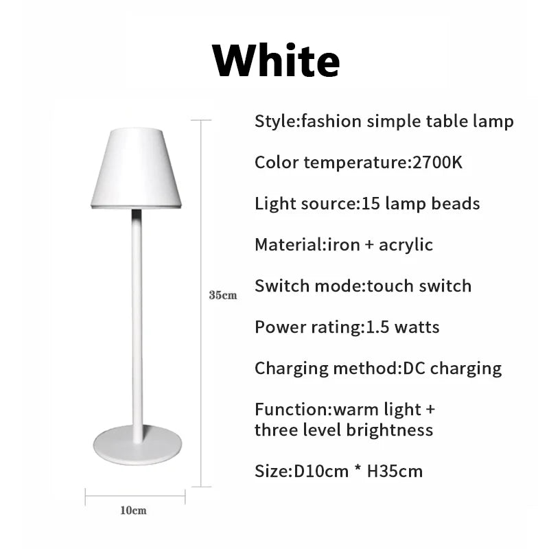 LumiFlex Wireless Desk Lamp - Elegant Lighting With Rechargeable Battery