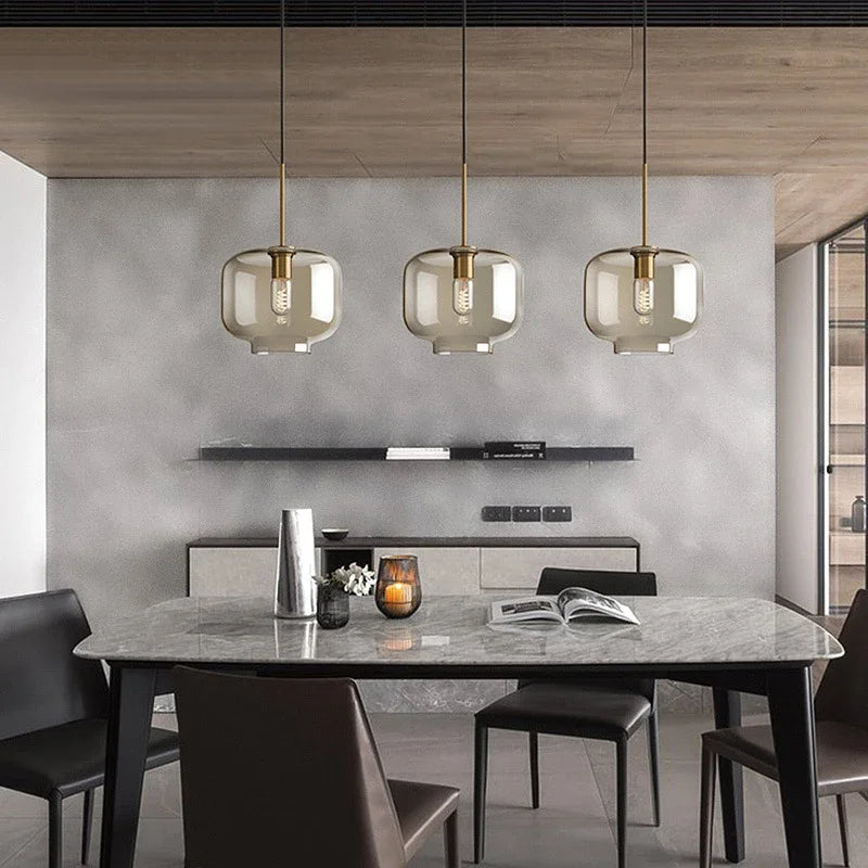 NordicGlow – Elegant Scandinavian Glass Pendant Lamp