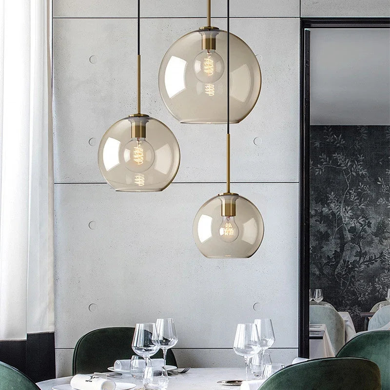 NordicGlow – Elegant Scandinavian Glass Pendant Lamp