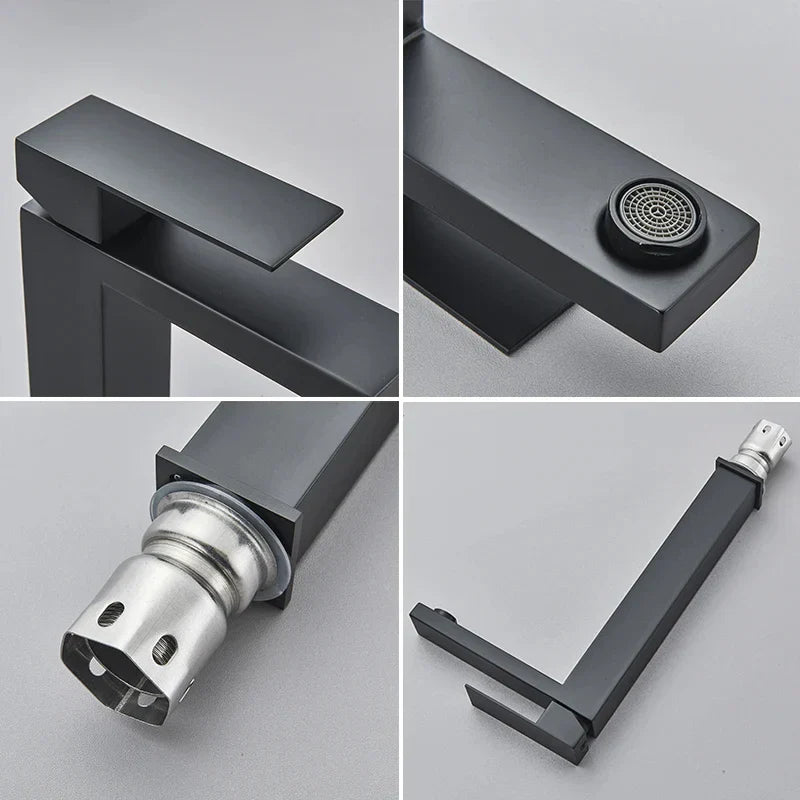 Modern Black-Silver Basin Tap - for a Luxurious Bathroom Experience