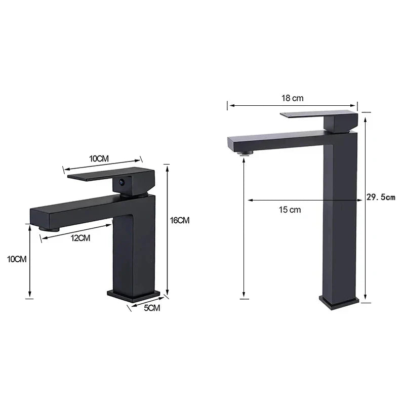 Modern Black-Silver Basin Tap - for a Luxurious Bathroom Experience