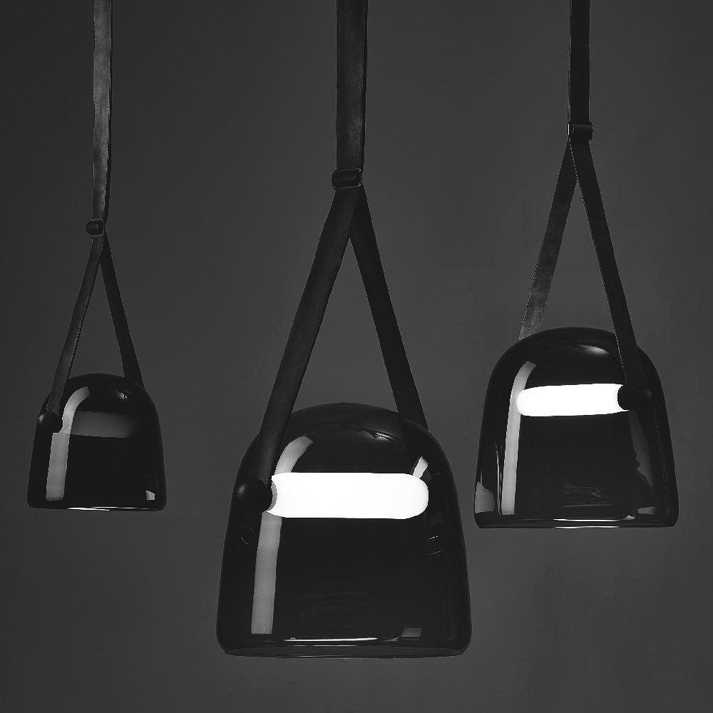 LunaMona Ceiling Lamp - Modern Pendant Light of Metal and Glass