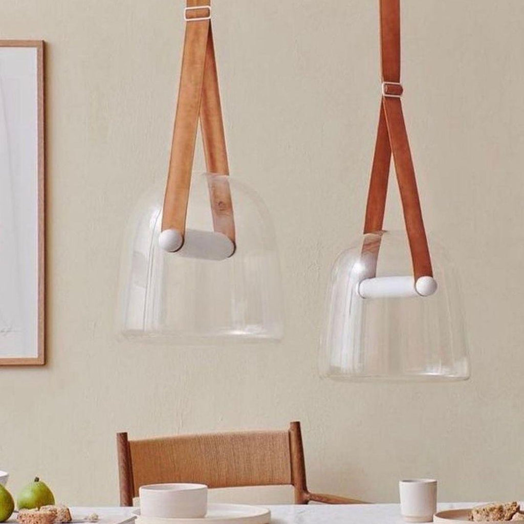 LunaMona Ceiling Lamp - Modern Pendant Light of Metal and Glass
