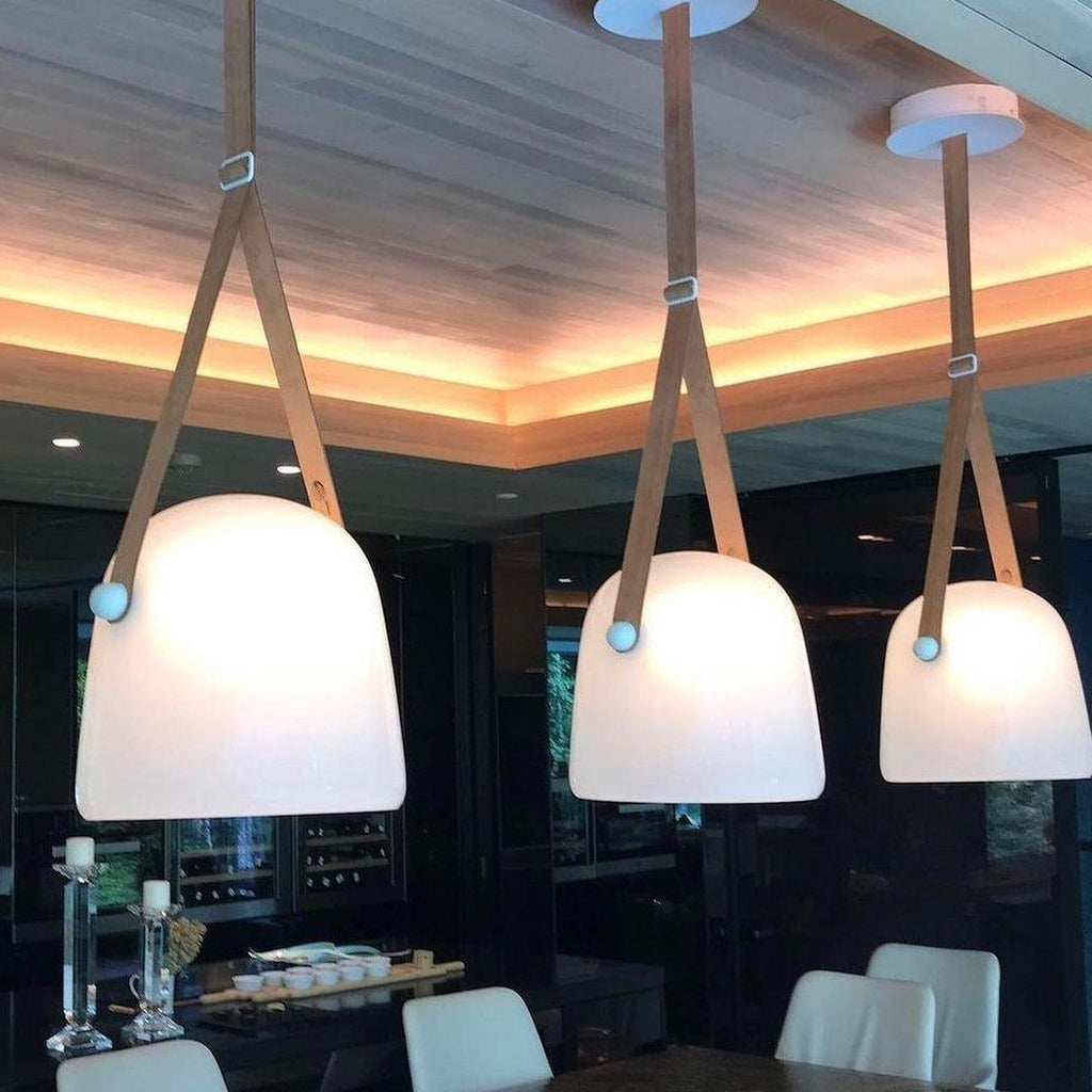 LunaMona Ceiling Lamp - Modern Pendant Light of Metal and Glass