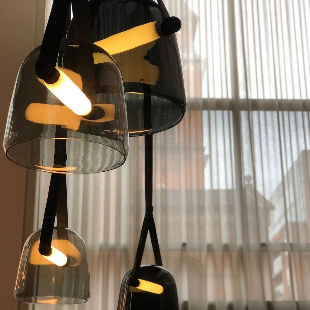LunaMona Ceiling Lamp - Modern Pendant Light of Metal and Glass