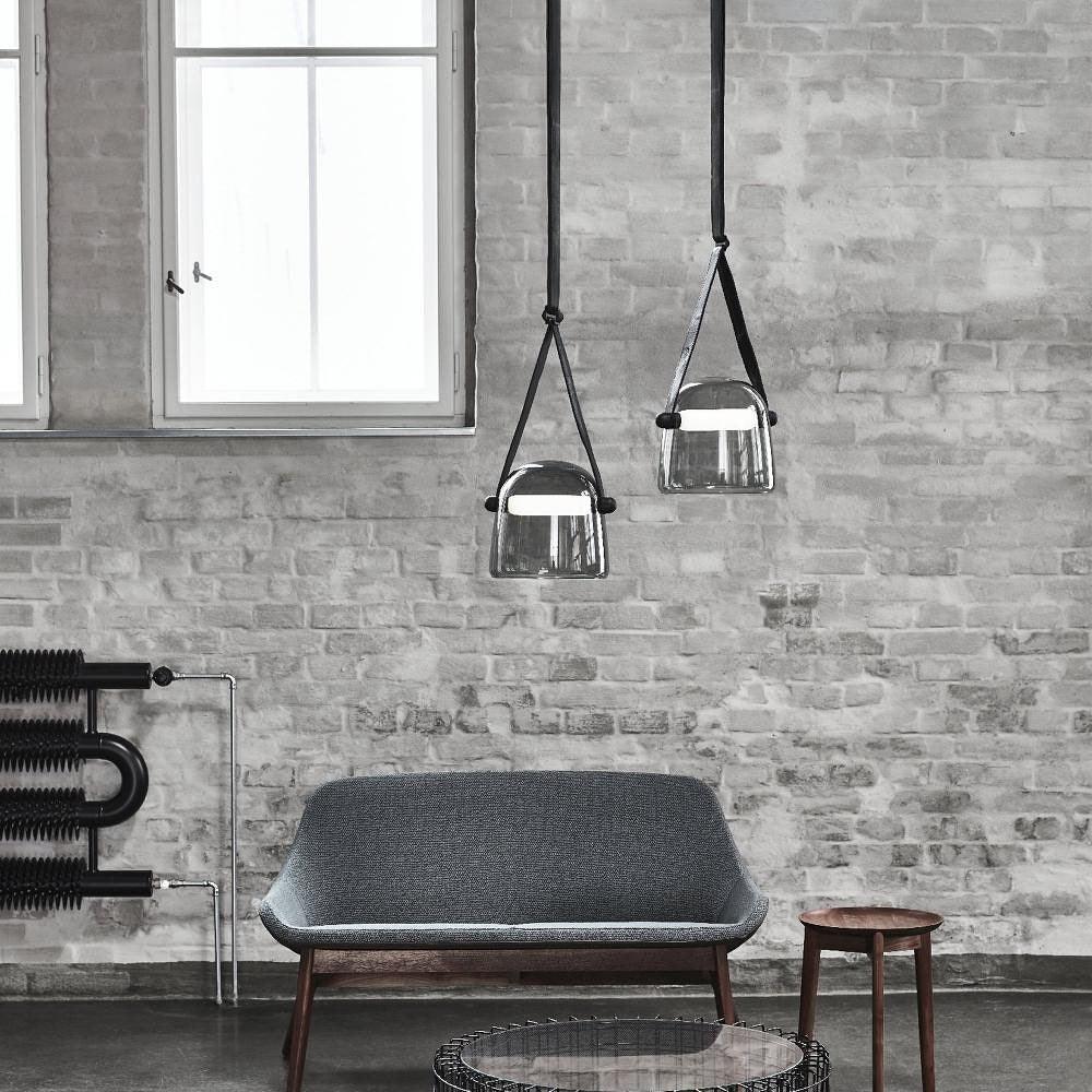 LunaMona Ceiling Lamp - Modern Pendant Light of Metal and Glass