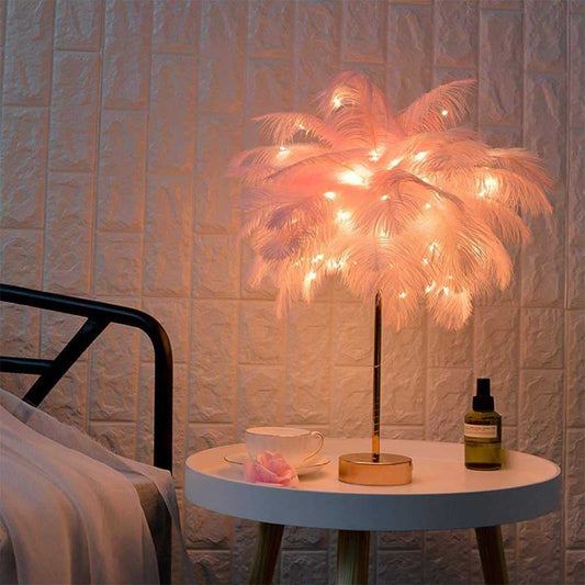 OstrichGlow Nightlight - Unique Atmosphere Lamp with Pink Base