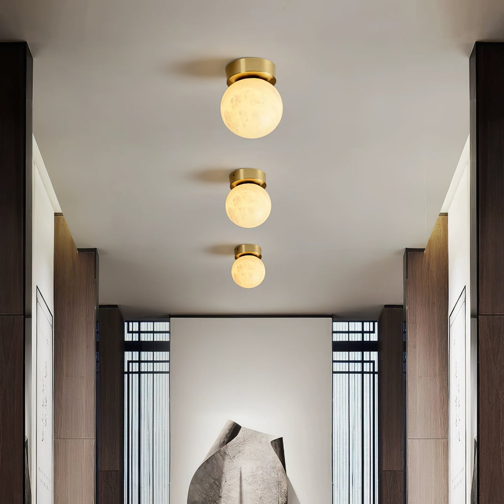 LumaBreeze Ceiling Light - Luxury Modern Alabaster LED Ceiling Lamp