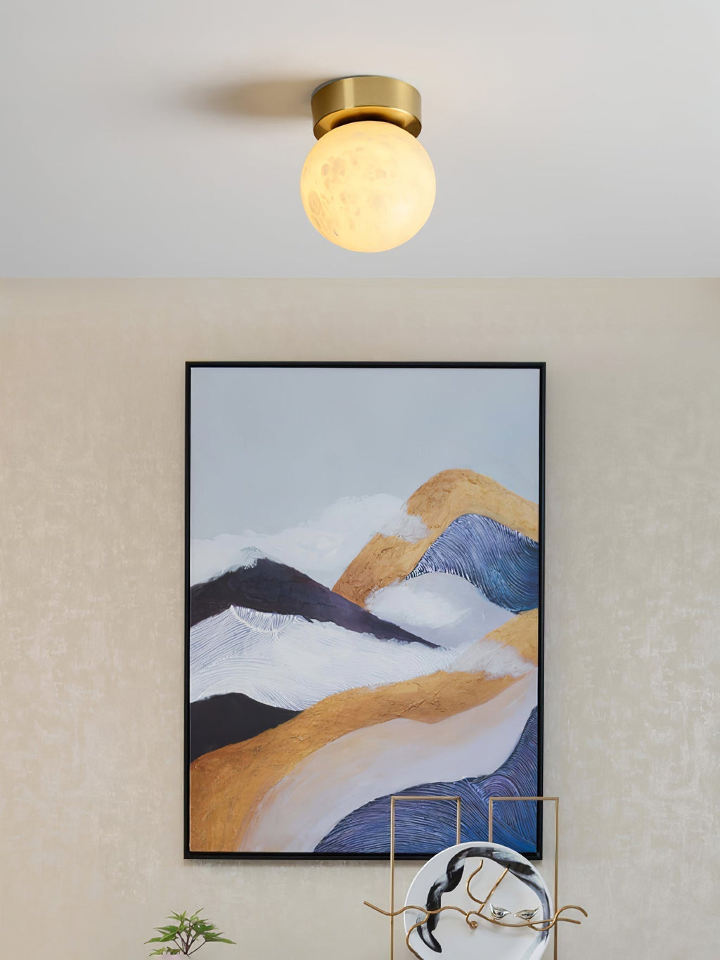 LumaBreeze Ceiling Light - Luxury Modern Alabaster LED Ceiling Lamp