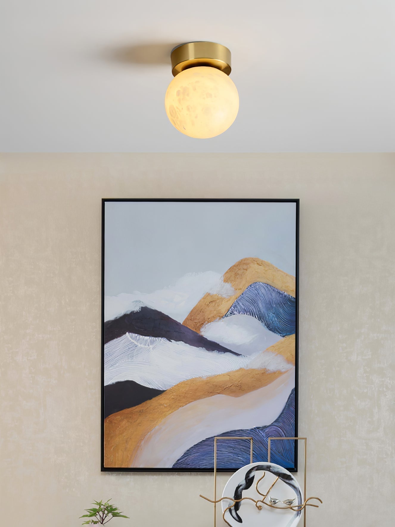 LumaBreeze Ceiling Light - Luxury Modern Alabaster LED Ceiling Lamp