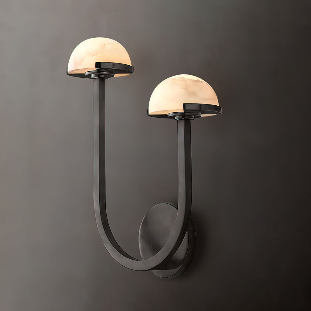 MushroomGlow Wall Lamp - Organic Alabaster Design