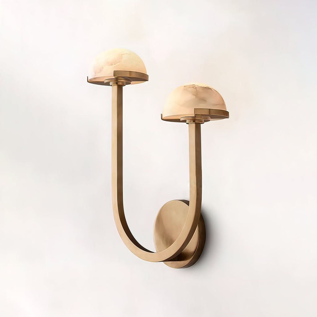 MushroomGlow Wall Lamp - Organic Alabaster Design
