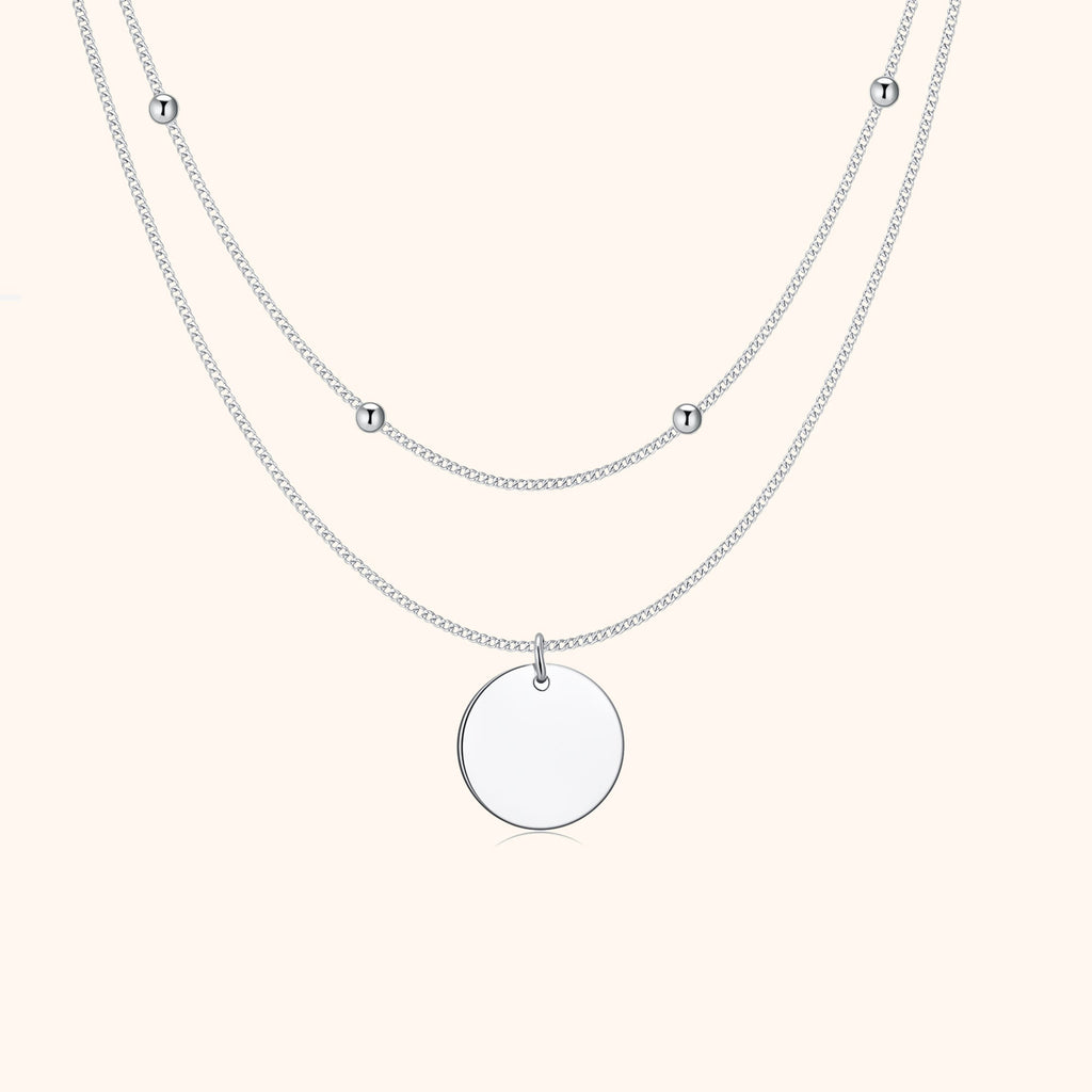 Elegant Double Medallion Necklace – Amélie