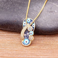 Alluring Gold Chain with Flip Flop Pendant and Protective Evil Eye - Selma